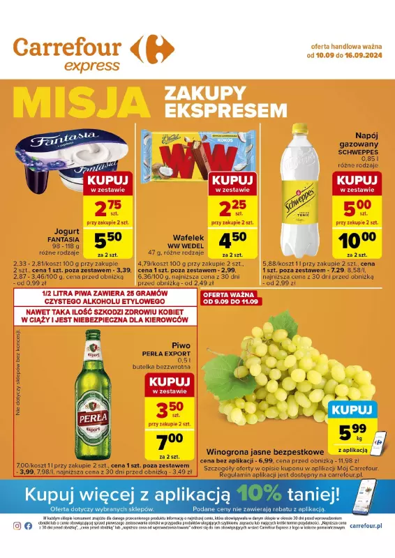 Carrefour Express - gazetka promocyjna Gazetka Carrefour Express od wtorku 10.09 do poniedziałku 16.09