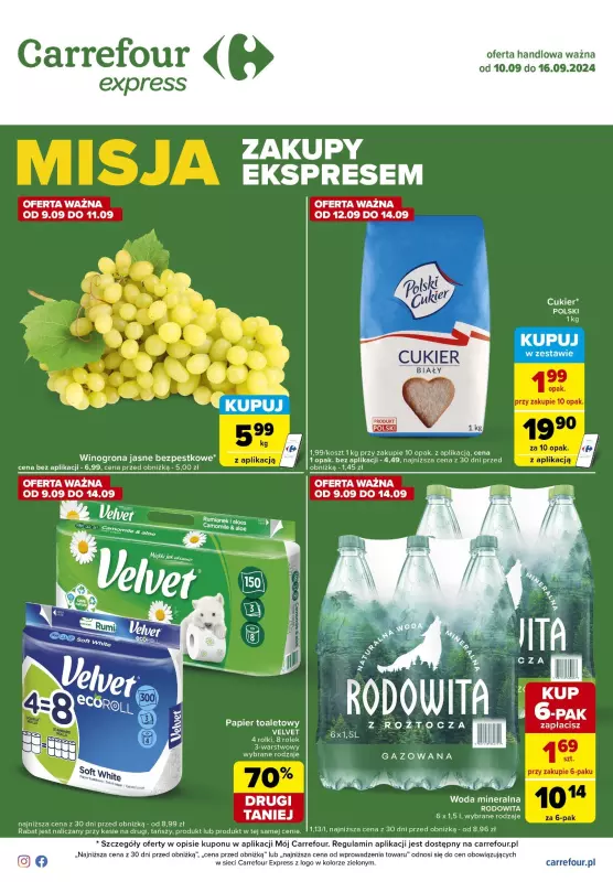 Carrefour Express - gazetka promocyjna Gazetka Express od wtorku 10.09 do poniedziałku 16.09