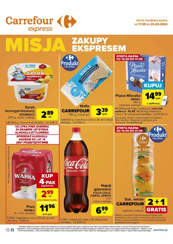 Carrefour Express - gazetka promocyjna Gazetka Carrefour Express od wtorku 17.09 do poniedziałku 23.09 - strona 2