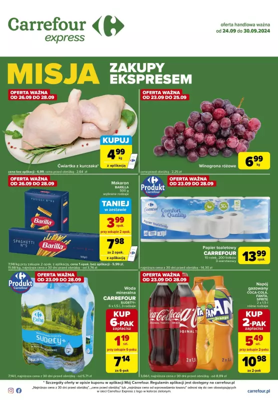 Carrefour Express - gazetka promocyjna Gazetka Express od wtorku 24.09 do poniedziałku 30.09