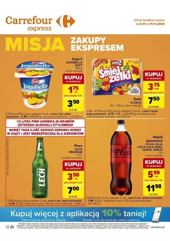 Carrefour Express - gazetka promocyjna Gazetka Carrefour Express od wtorku 05.11 do poniedziałku 11.11