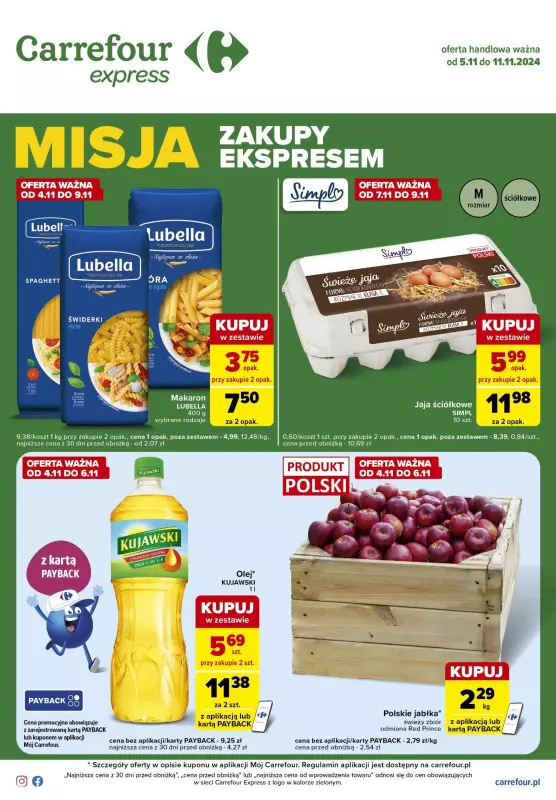 Carrefour Express - gazetka promocyjna Gazetka Express od wtorku 05.11 do poniedziałku 11.11