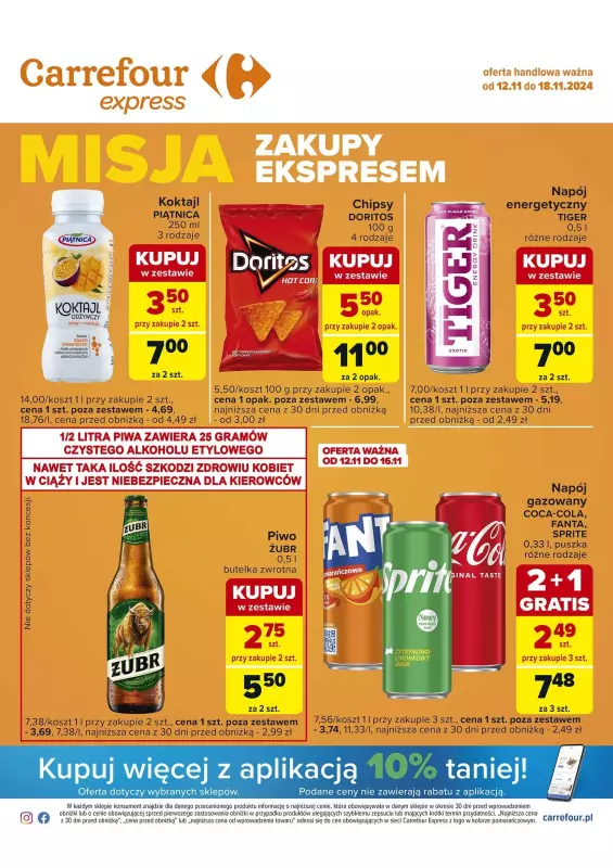 Carrefour Express - gazetka promocyjna Gazetka Carrefour Express od wtorku 12.11 do poniedziałku 18.11