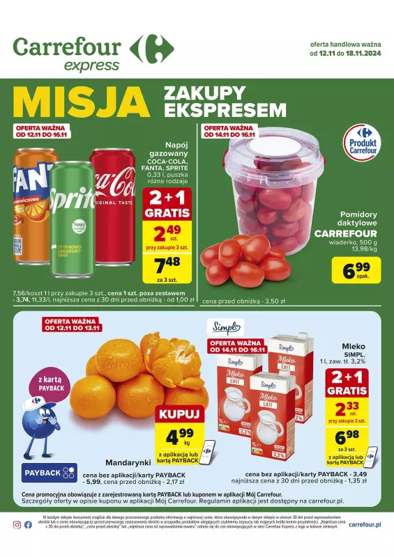 Carrefour Express - gazetka promocyjna Gazetka Express od wtorku 12.11 do poniedziałku 18.11