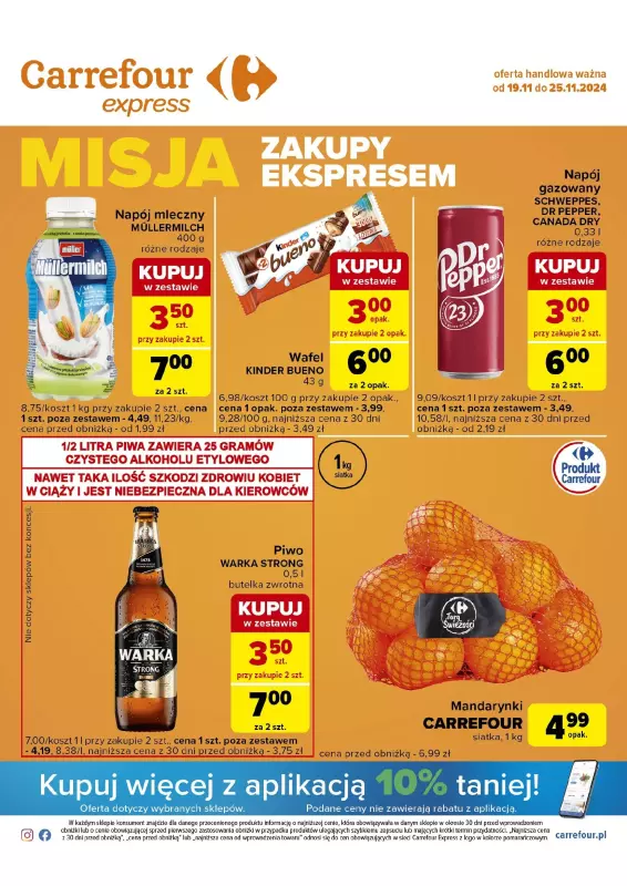 Carrefour Express - gazetka promocyjna Gazetka Carrefour Express od wtorku 19.11 do poniedziałku 25.11