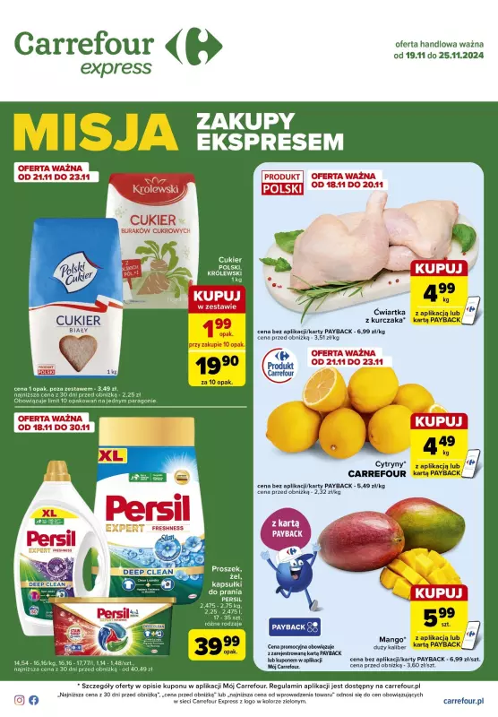 Carrefour Express - gazetka promocyjna Gazetka Express od wtorku 19.11 do poniedziałku 25.11