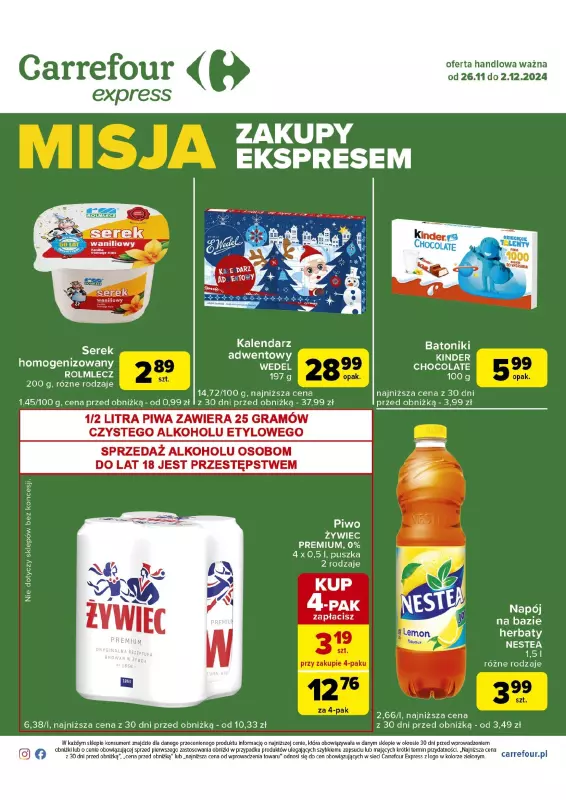 Carrefour Express - gazetka promocyjna Gazetka Express od wtorku 26.11 do poniedziałku 02.12 - strona 2