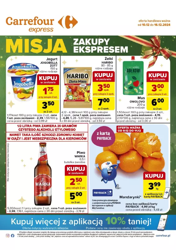 Carrefour Express - gazetka promocyjna Gazetka Carrefour Express od wtorku 10.12 do poniedziałku 16.12