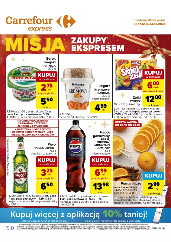 Carrefour Express - gazetka promocyjna Gazetka Carrefour Express od wtorku 17.12 do wtorku 24.12