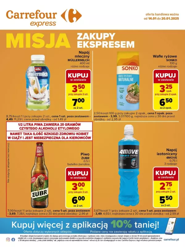 Carrefour Express - gazetka promocyjna Gazetka Express od wtorku 14.01 do poniedziałku 20.01