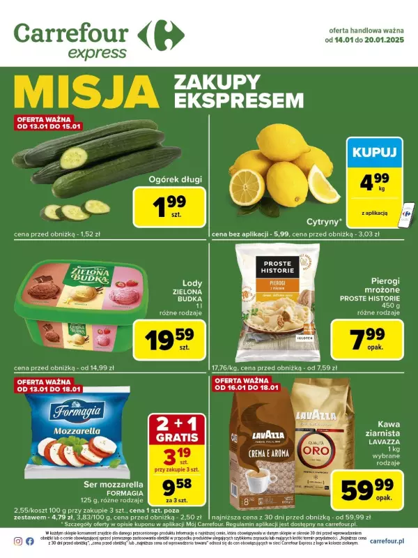 Carrefour Express - gazetka promocyjna Gazetka Express od wtorku 14.01 do poniedziałku 20.01