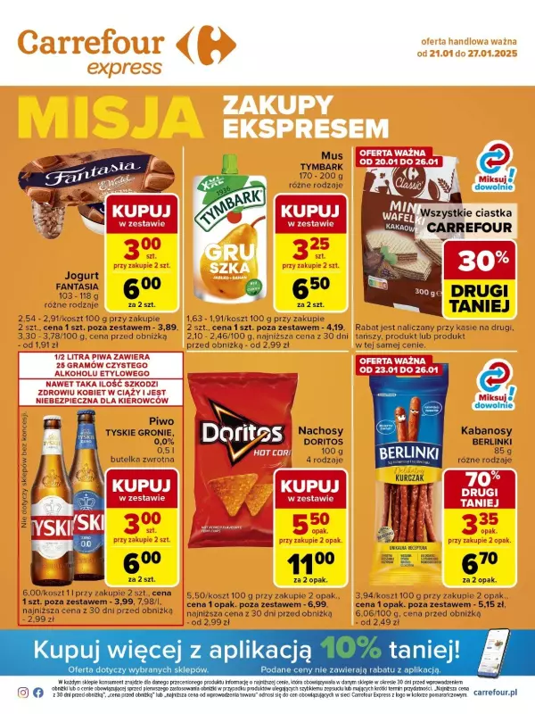 Carrefour Express - gazetka promocyjna Gazetka Express od wtorku 21.01 do poniedziałku 27.01