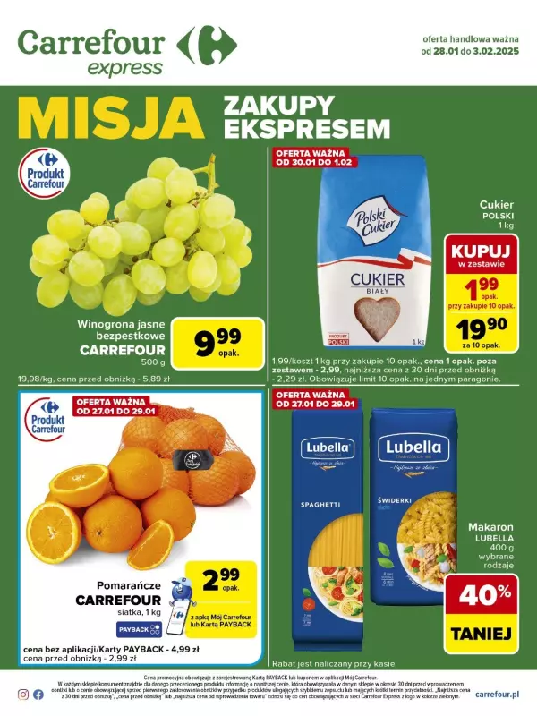 Carrefour Express - gazetka promocyjna Gazetka Express od wtorku 28.01 do poniedziałku 03.02