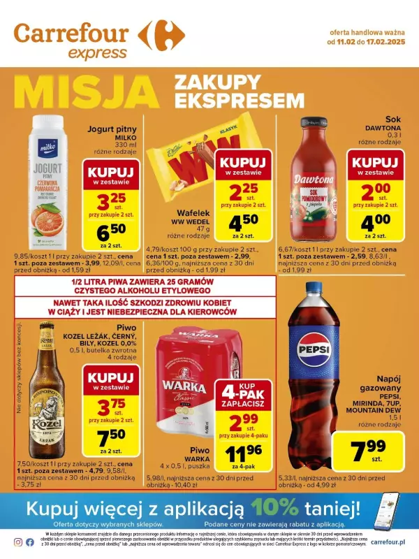 Carrefour Express - gazetka promocyjna Gazetka Express od wtorku 11.02 do poniedziałku 17.02