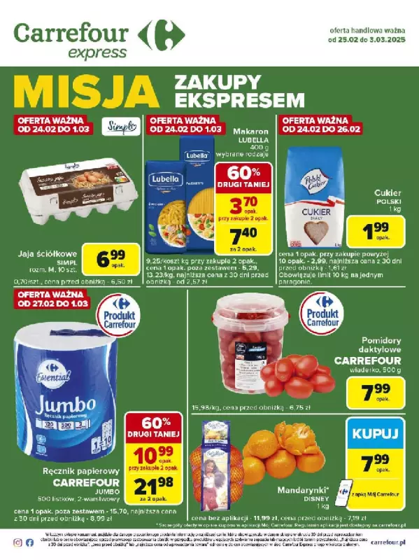 Carrefour Express - gazetka promocyjna Gazetka Express od wtorku 25.02 do poniedziałku 03.03