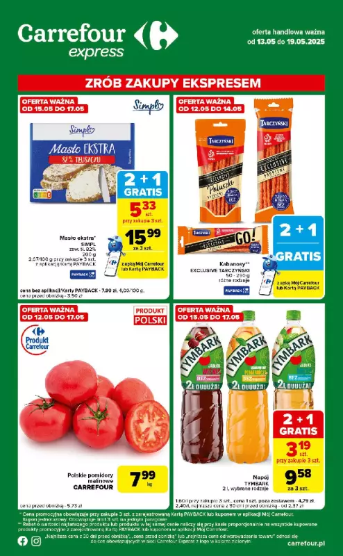 Carrefour Express - gazetka promocyjna Gazetka Express od wtorku 13.05 do poniedziałku 19.05
