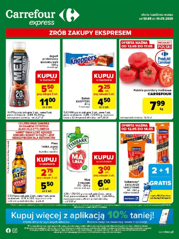 Carrefour Express - gazetka promocyjna Gazetka Express od wtorku 13.05 do poniedziałku 19.05