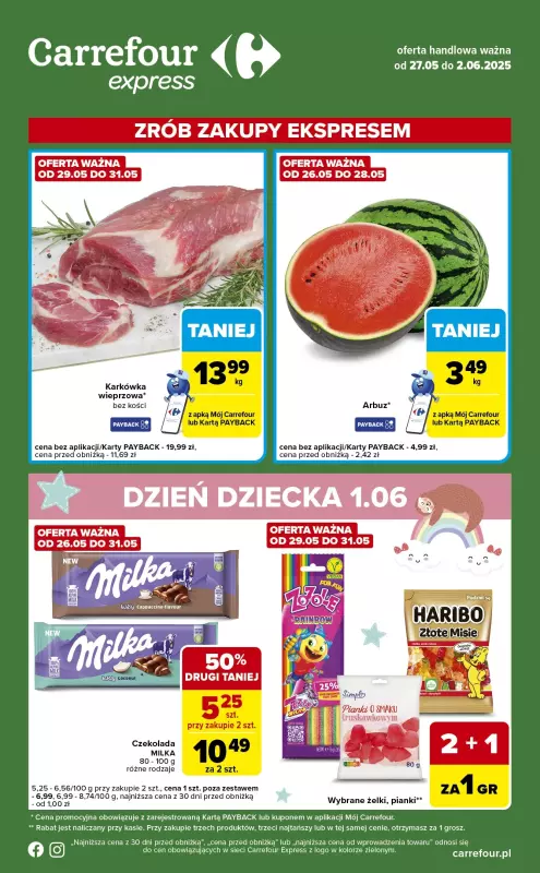 Carrefour Express - gazetka promocyjna Gazetka Express od wtorku 27.05 do poniedziałku 02.06