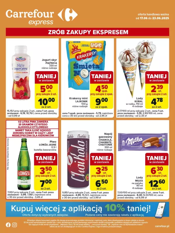 Carrefour Express - gazetka promocyjna Gazetka Express od wtorku 17.06 do poniedziałku 23.06