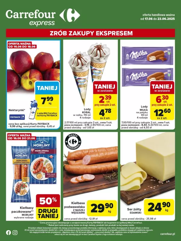 Carrefour Express - gazetka promocyjna Gazetka Express od wtorku 17.06 do poniedziałku 23.06