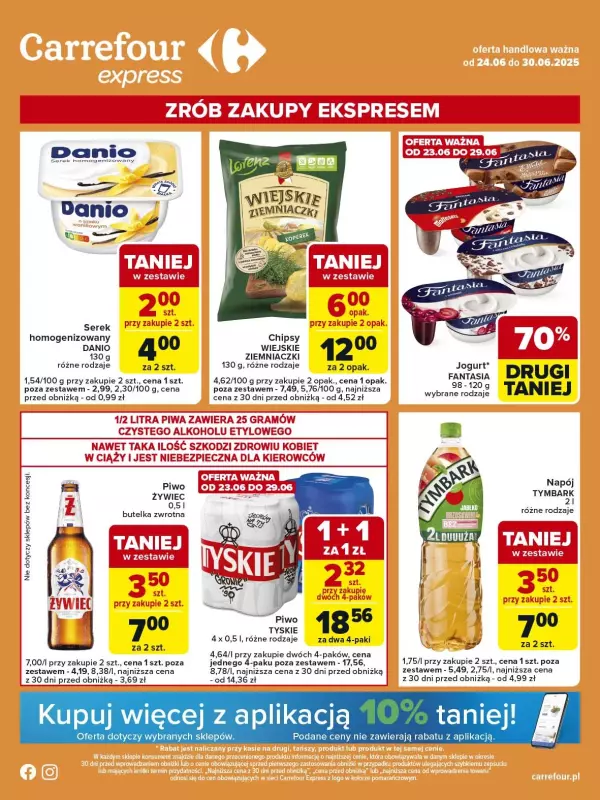 Carrefour Express - gazetka promocyjna Gazetka Express od wtorku 24.06 do poniedziałku 30.06