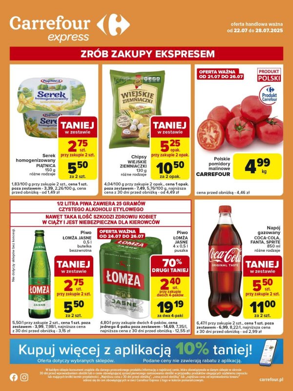 Carrefour Express - gazetka promocyjna Gazetka Express  do poniedziałku 28.07