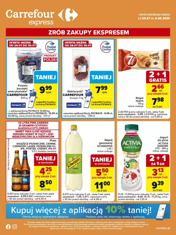 Carrefour Express - gazetka promocyjna Gazetka Express od wtorku 29.07 do poniedziałku 04.08
