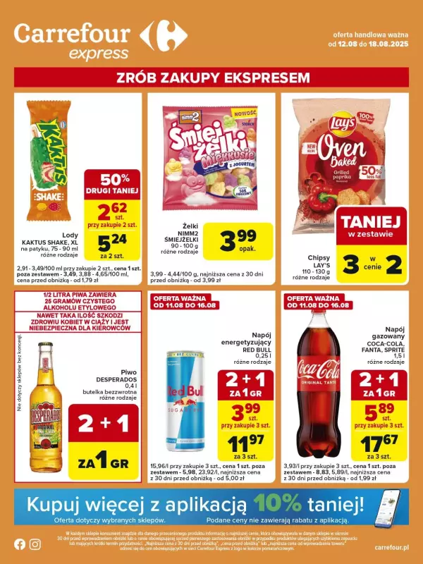 Carrefour Express - gazetka promocyjna Gazetka Express  do poniedziałku 18.08