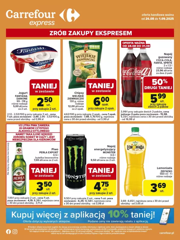 Carrefour Express - gazetka promocyjna Gazetka Express od wtorku 26.08 do poniedziałku 01.09
