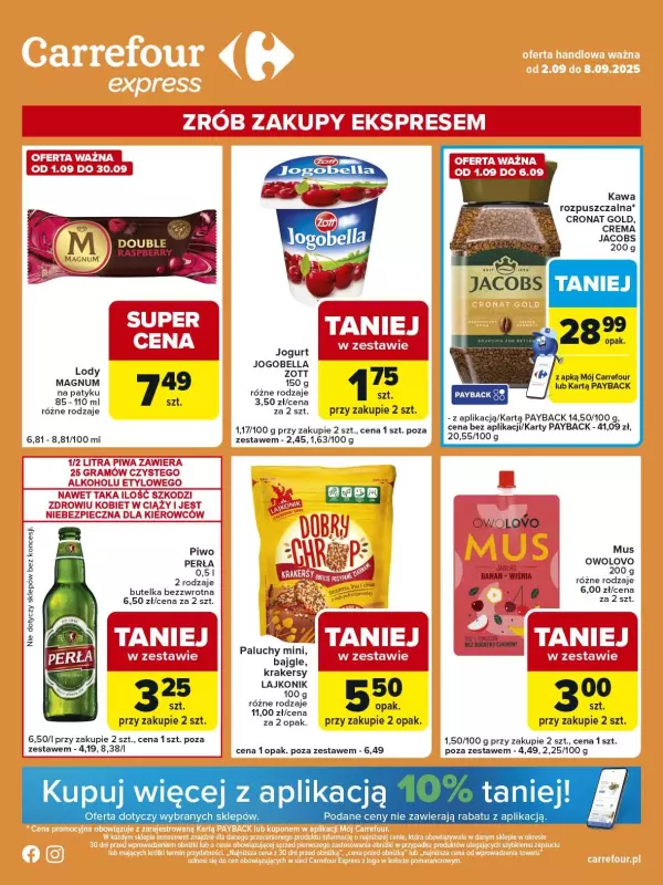 Carrefour Express - gazetka promocyjna Gazetka Express od wtorku 02.09 do poniedziałku 08.09