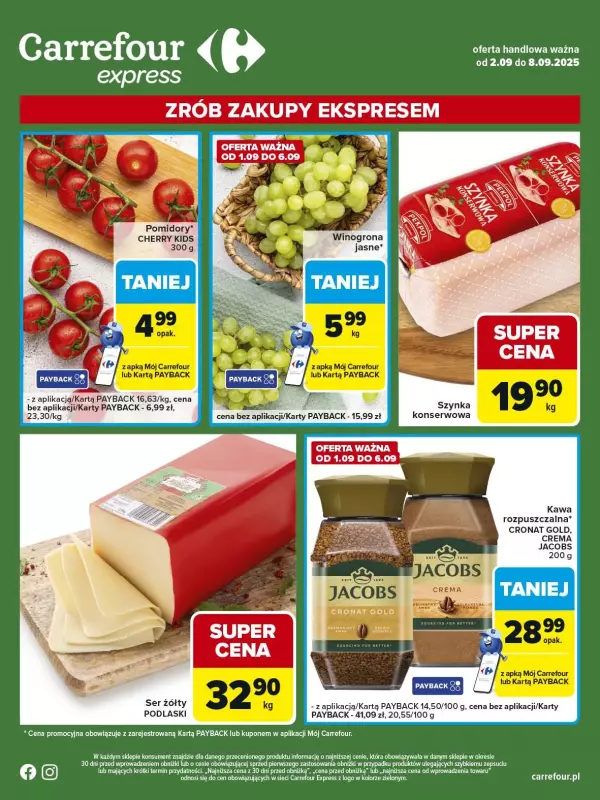 Carrefour Express - gazetka promocyjna Gazetka Express od wtorku 02.09 do poniedziałku 08.09
