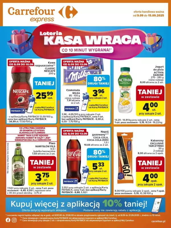 Carrefour Express - gazetka promocyjna Gazetka Express od wtorku 09.09 do poniedziałku 15.09