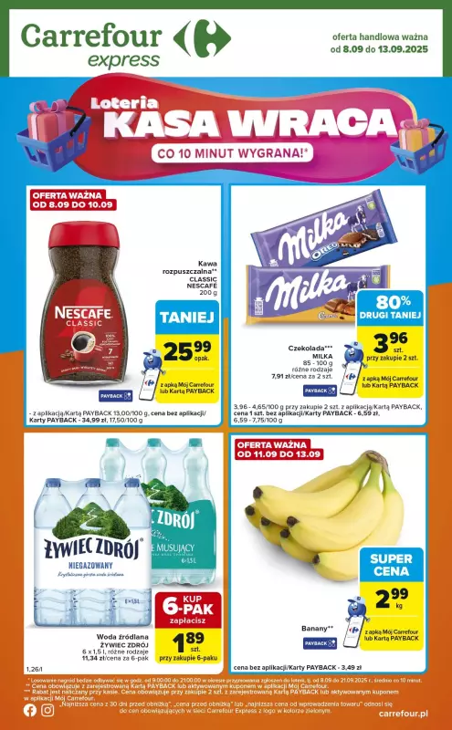 Carrefour Express - gazetka promocyjna Gazetka Express od poniedziałku 08.09 do soboty 13.09