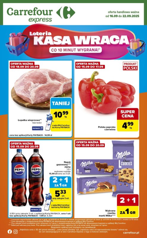 Carrefour Express - gazetka promocyjna Gazetka Express od wtorku 16.09 do poniedziałku 22.09