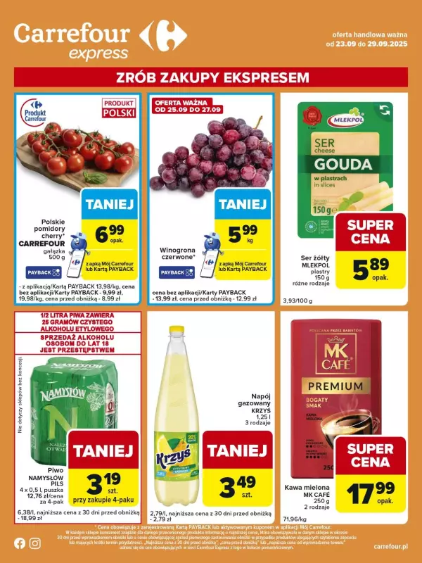 Carrefour Express - gazetka promocyjna Gazetka Express od wtorku 23.09 do poniedziałku 29.09 - strona 2
