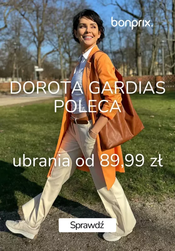bonprix - gazetka promocyjna DOROTA GARDIAS POLECA - ubrania od 89,99 zł od soboty 30.03 do piątku 05.04