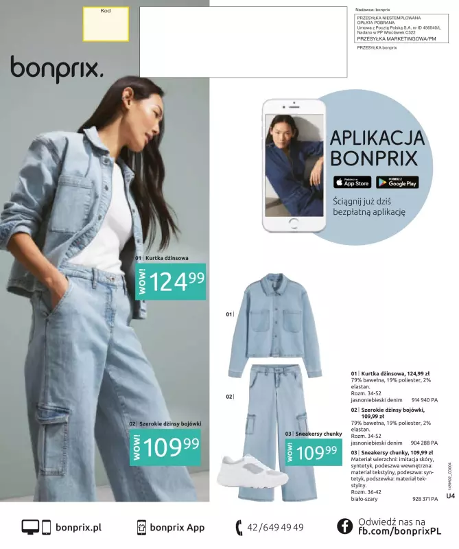 bonprix - gazetka promocyjna Dżinsowe trendy od poniedziałku 08.04 do niedzieli 05.05 - strona 100