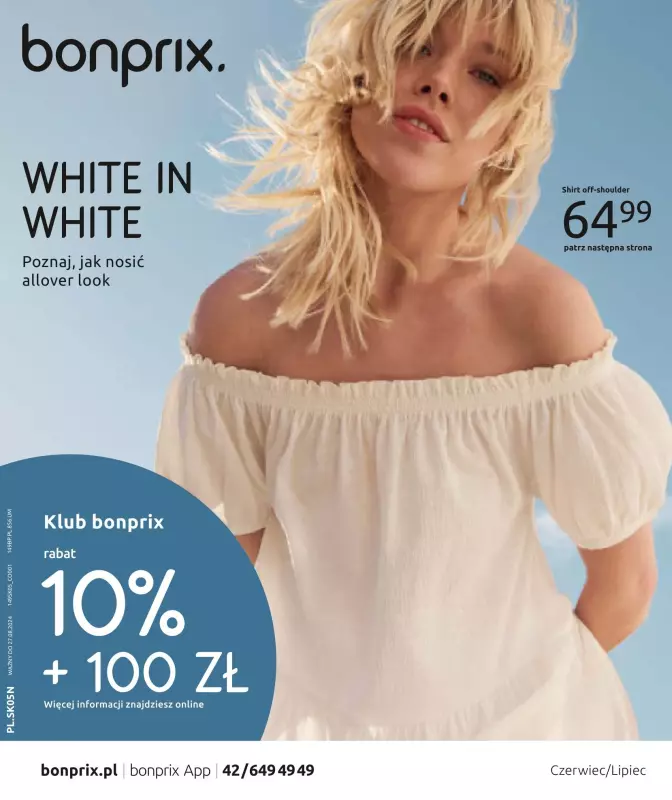 bonprix - gazetka promocyjna White in white od wtorku 11.06 do wtorku 27.08