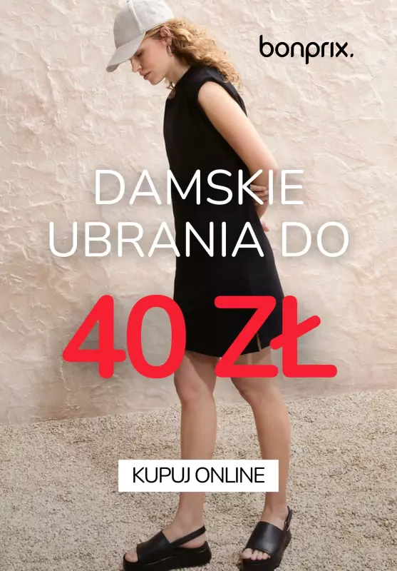 bonprix - gazetka promocyjna Odzież damska do 40 zł od piątku 12.07 