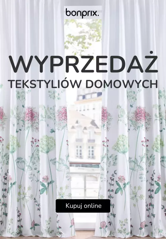 bonprix - gazetka promocyjna Tekstylia domowe - wyprzedaż od wtorku 16.07 