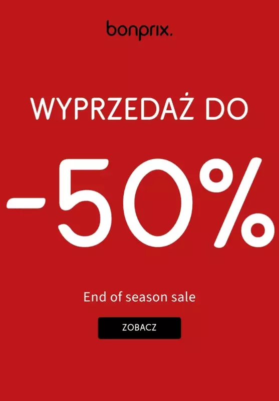 bonprix - gazetka promocyjna Wyprzedaż do -50% od poniedziałku 02.09 