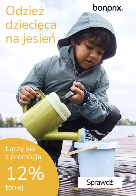 bonprix - gazetka promocyjna Odzież dziecięca na jesień od 39,99 zł od poniedziałku 16.09 do niedzieli 22.09