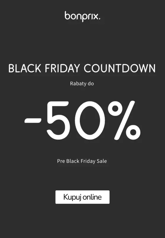 bonprix - gazetka promocyjna BLACK FRIDAY COUNTDOWN od środy 30.10 