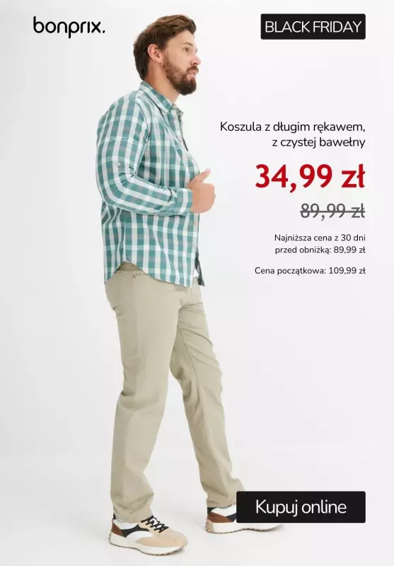 bonprix - gazetka promocyjna Black Friday do -60% | Ubrania męskie od czwartku 21.11 do niedzieli 01.12 - strona 4