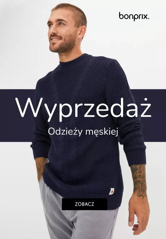 bonprix - gazetka promocyjna Wyprzedaż odzieży męskiej od środy 18.12 