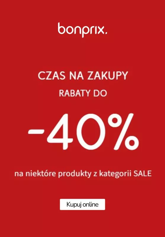 bonprix - gazetka promocyjna Do -40% na niektóre produkty z kategorii SALE od piątku 27.12 