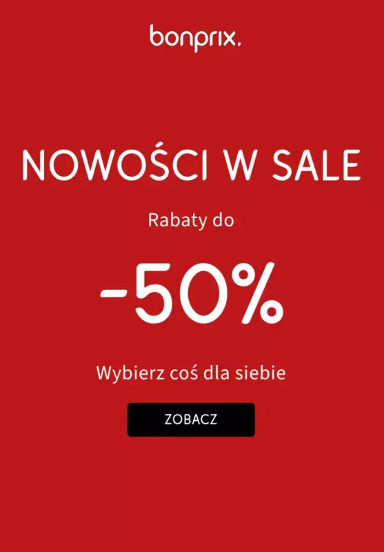 bonprix - gazetka promocyjna Nowości na WYPRZEDAŻY od piątku 10.01 