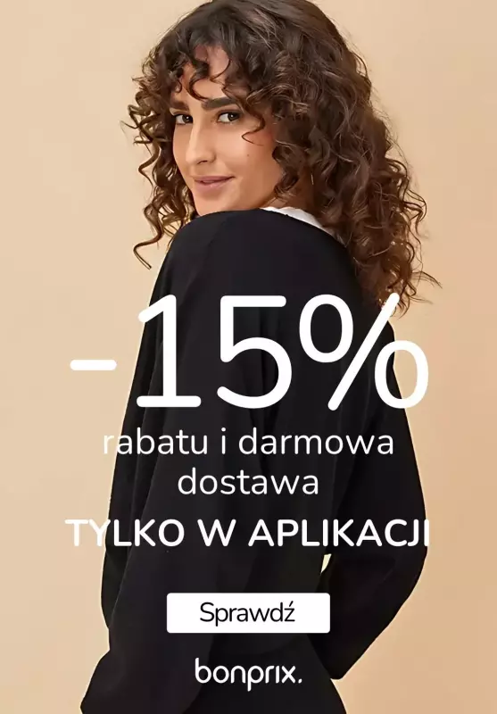 bonprix - gazetka promocyjna -15% w aplikacji od czwartku 23.01 do czwartku 23.01