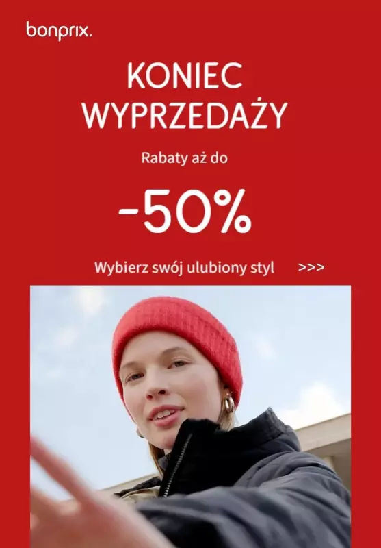 bonprix - gazetka promocyjna KONIEC WYPRZEDAŻY! Do -50% od poniedziałku 27.01 