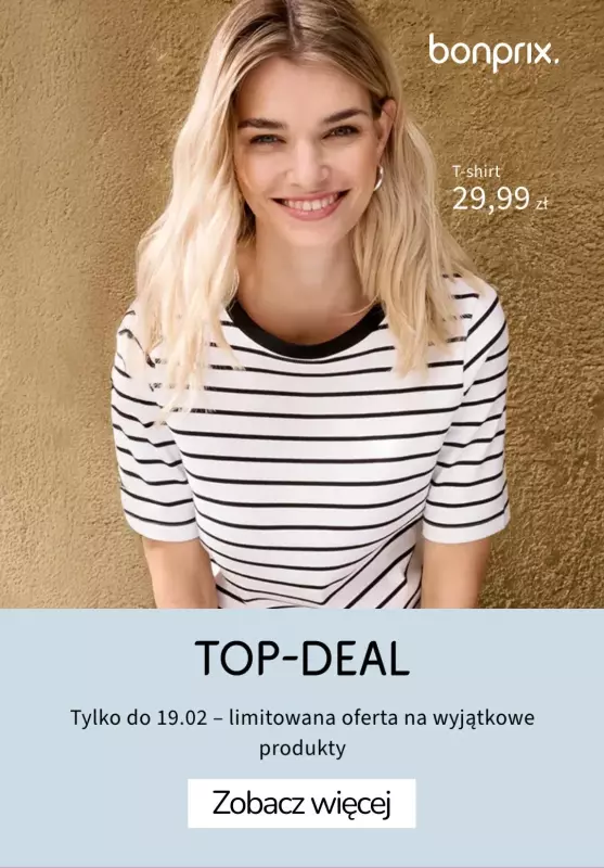 bonprix - gazetka promocyjna Top deal - limitowana czasowo oferta od piątku 14.02 do środy 19.02